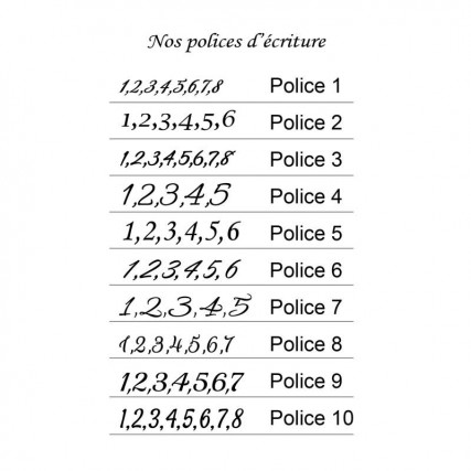 Numéro de table sur Socle - Modèle Bambou