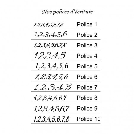 Numéro de table sur Socle - Modèle Bambou