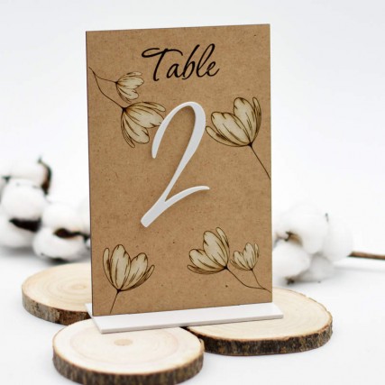 Numéro de table sur Socle - Modèle Tulipe