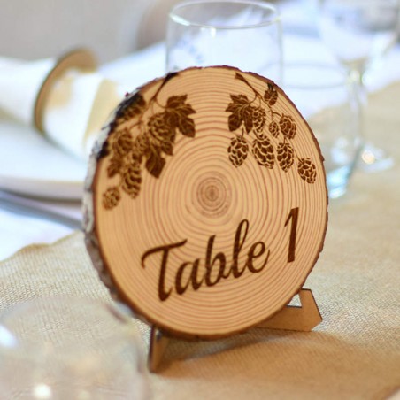 Numéro de table chevalet - Modèle Houblon