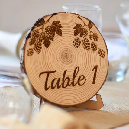 Numéro de table chevalet - Modèle Houblon