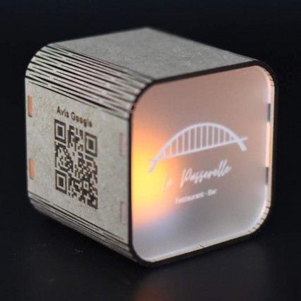 Photophore personnalisé avec bougie