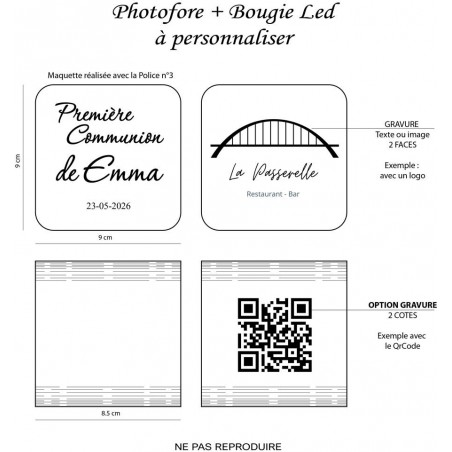 Photophore personnalisé avec bougie