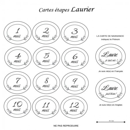 Cartes étapes - modèle "Laurier"