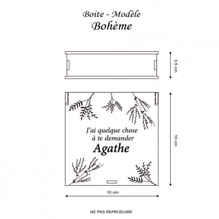 Boite en bois - modèle Bohème